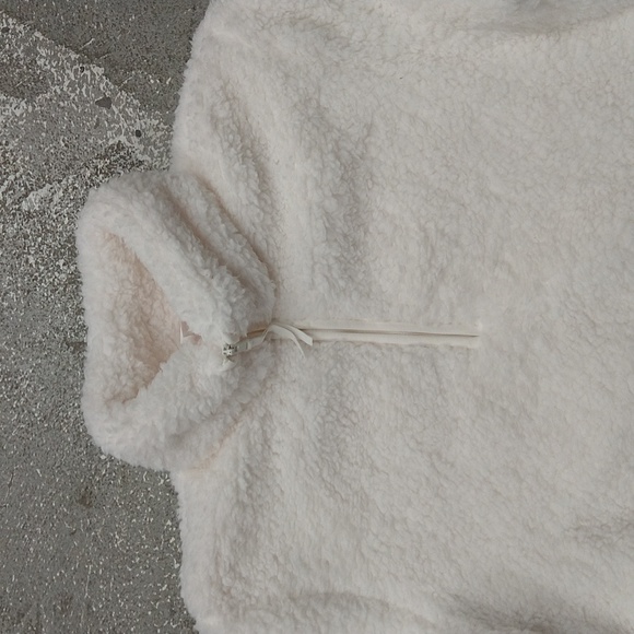 NEW! Women's Wondershop Faux Shearling Matching Family Half Zip Pullover, White - Picture 3 of 14